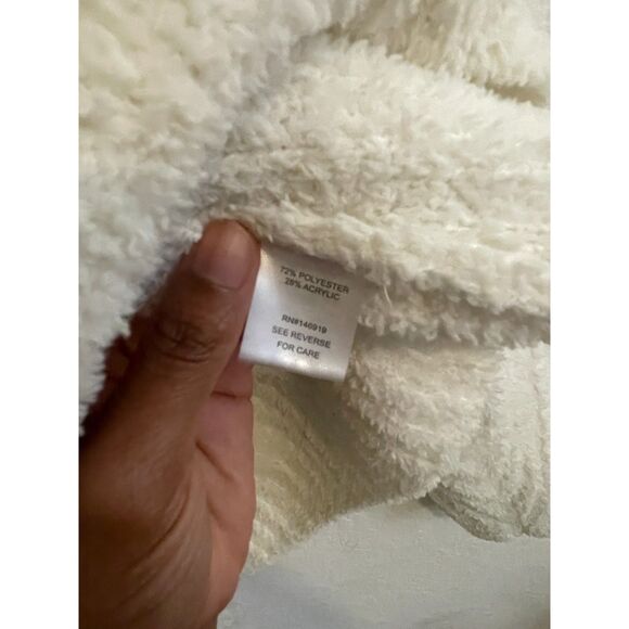 Cloud Chaser Women's XL White Popcorn Knit Hoodie Relax Fit #14 - Picture 3 of 7